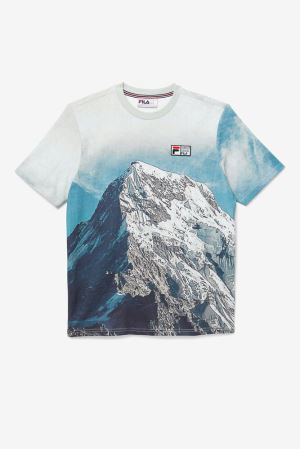 FILA Alps Tee Shirts White / Black,Mens Clothing | CA.OXNEZI820